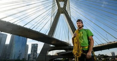 Felipe Camargo vai escalar a ponte estaiada